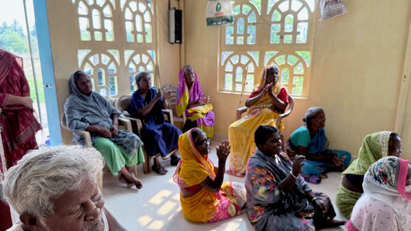 A gathering inside a local church