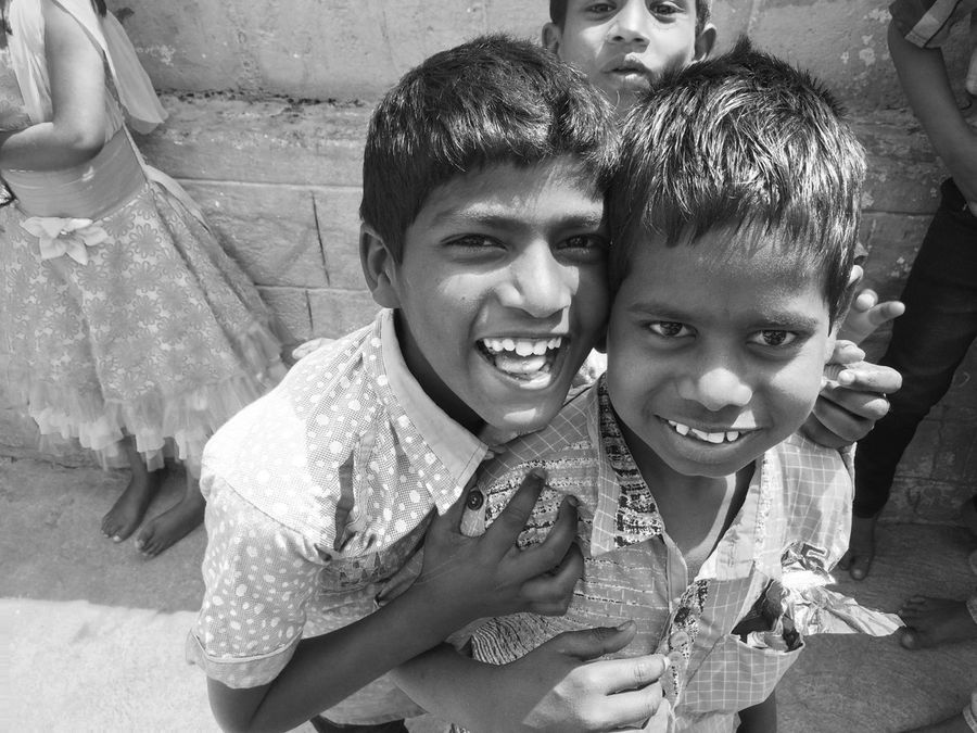 Children at an outreach